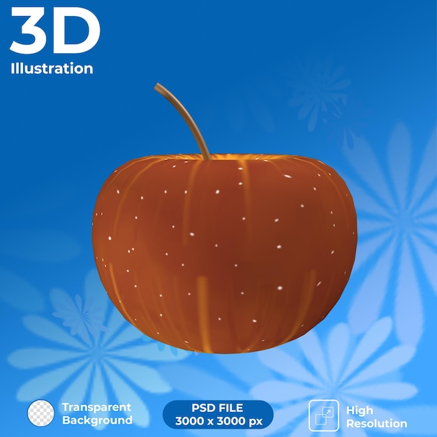 Renderizado 3D Vista frontal de Apple