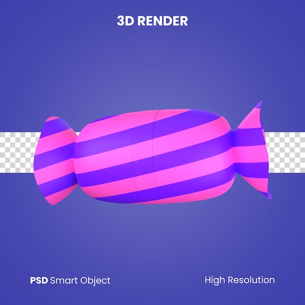 renderizado de caramelo 3d aislado
