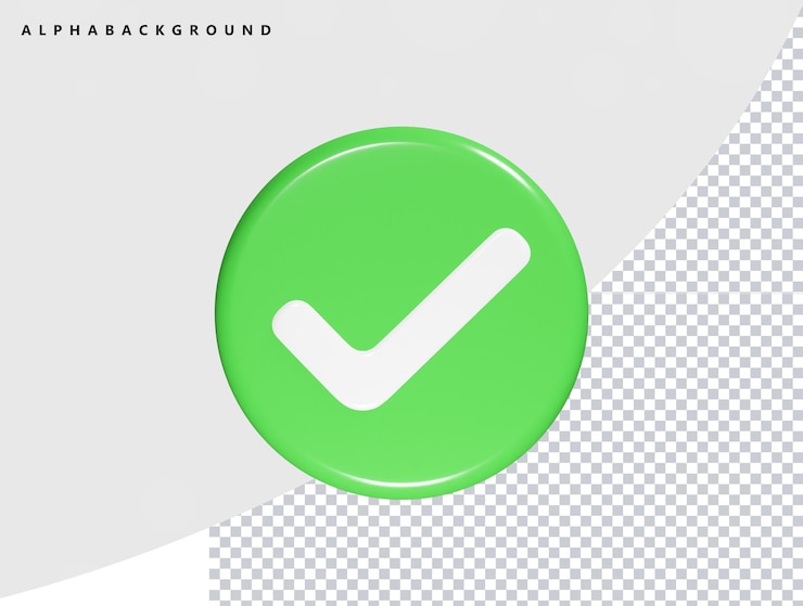 PSD renderizado del elemento 3d del icono verificado