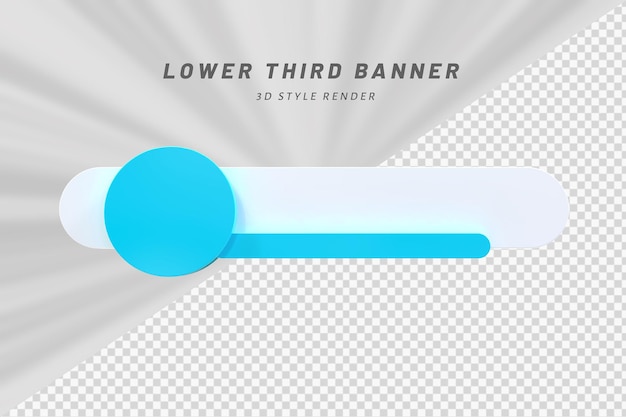 PSD renderizado de estilo 3d de tercer banner inferior