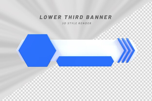 Renderizado de estilo 3d de tercer banner inferior