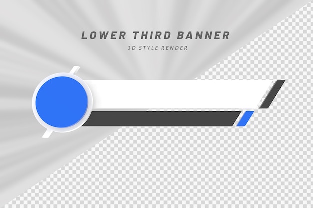 PSD renderizado de estilo 3d de tercer banner inferior