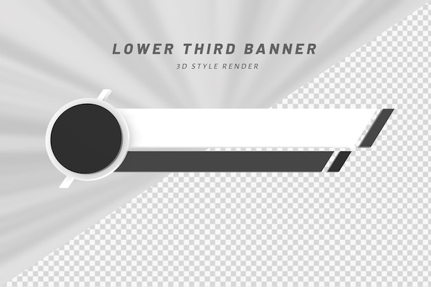 PSD renderizado de estilo 3d de tercer banner inferior