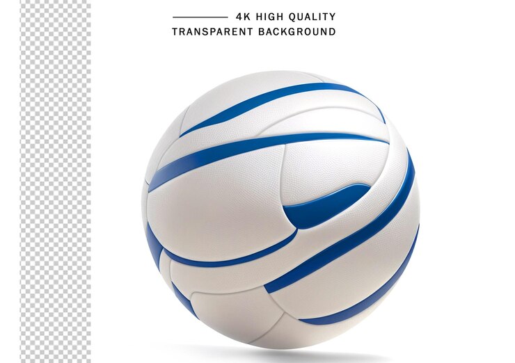 PSD renderizado de fútbol psd en 3d en un fondo transparente