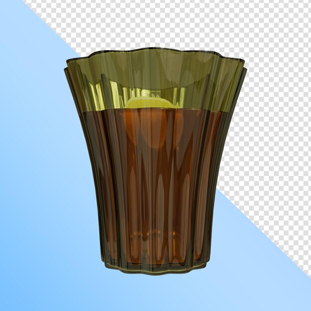 PSD renderizado de icono 3d de agua con sabor a psd