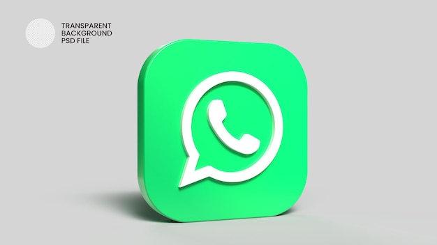 renderizado de icono 3d de redes sociales de whatsapp