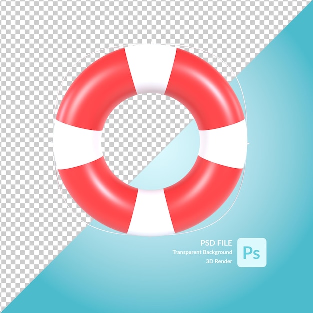 renderizado de ilustración 3d de aro salvavidas