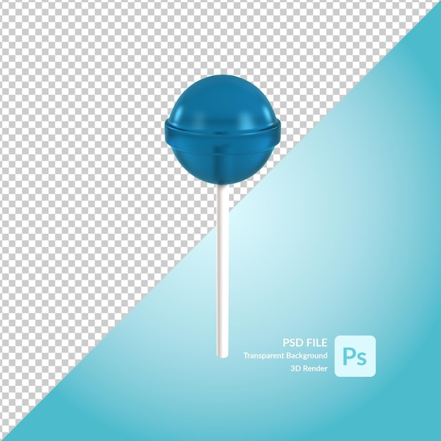 PSD renderizado de ilustración 3d de caramelo