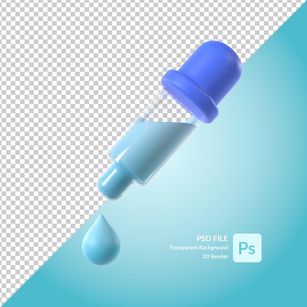 PSD renderizado de ilustración 3d de selector de color