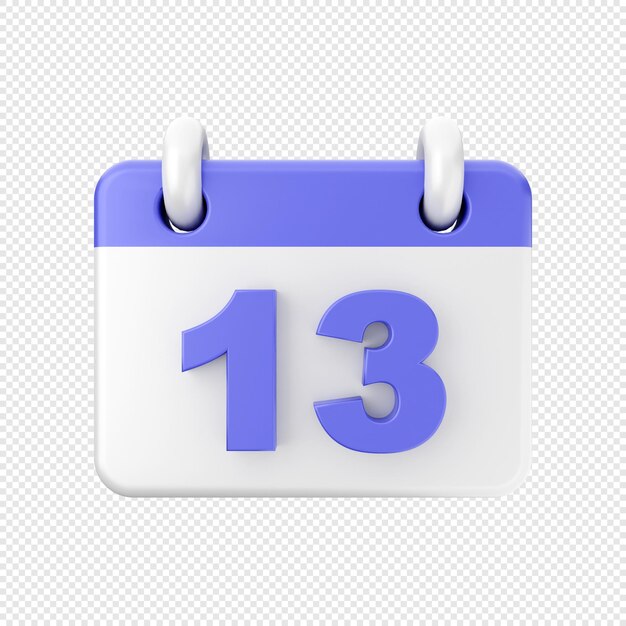 renderizado de ilustración de icono de calendario 3d