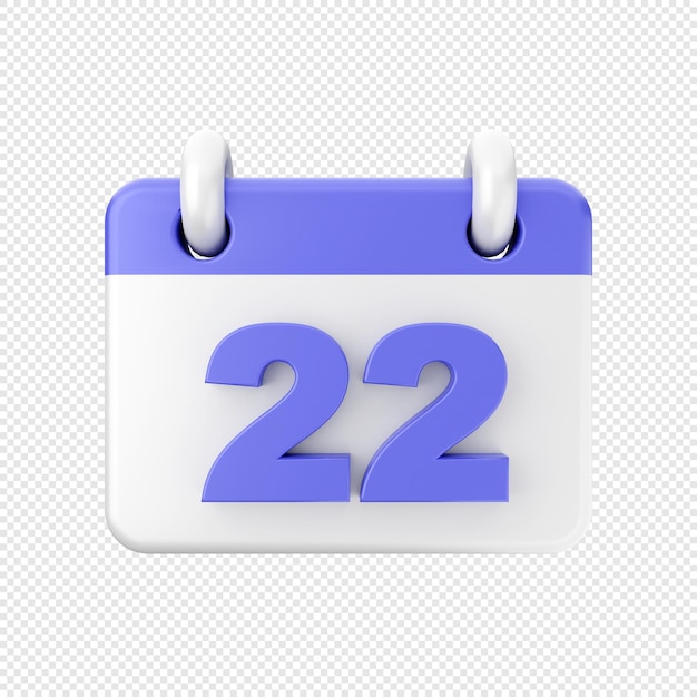 renderizado de ilustración de icono de calendario 3d
