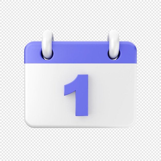 renderizado de ilustración de icono de calendario 3d
