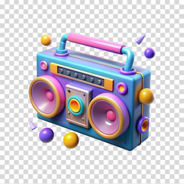 El renderizador 3D de Retro Boombox