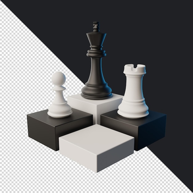 Renderizar xadrez em preto e branco para postagem ou página de destino