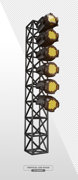 Rendeur 3D de l'éclairage de scène LED vertical