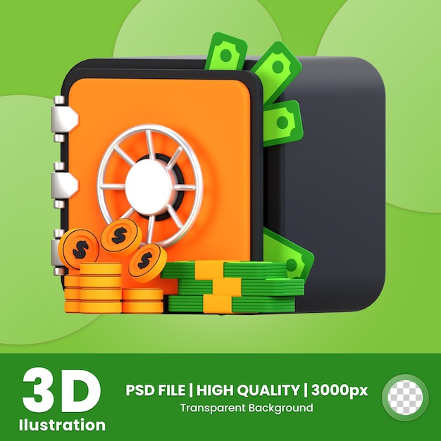 PSD rendeur d'icônes d'argent en 3d