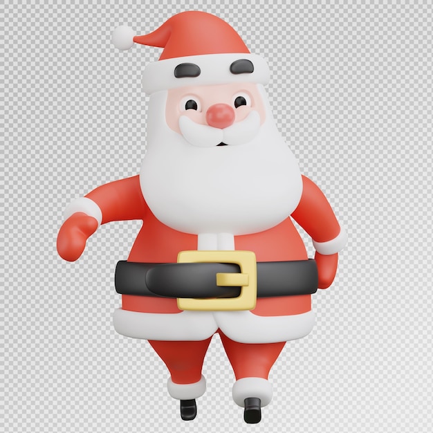 Rendez-vous 3D du Père Noël avec une pose