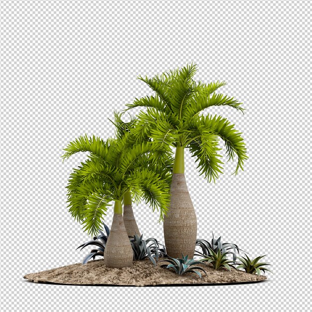 Rendição isométrica da planta 3d