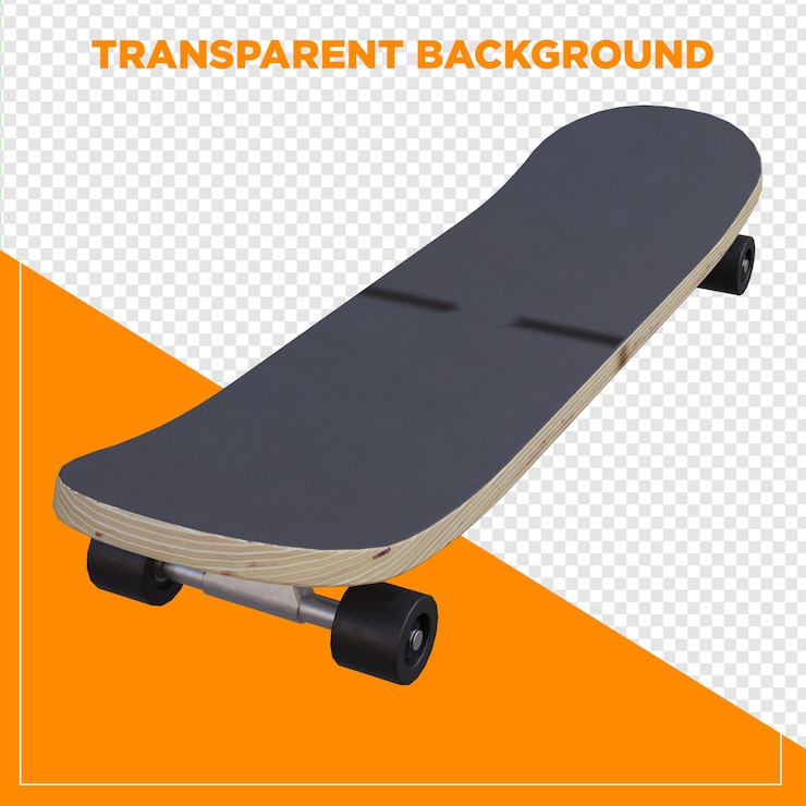 PSD rendido 3d de patineta con fondo transparente
