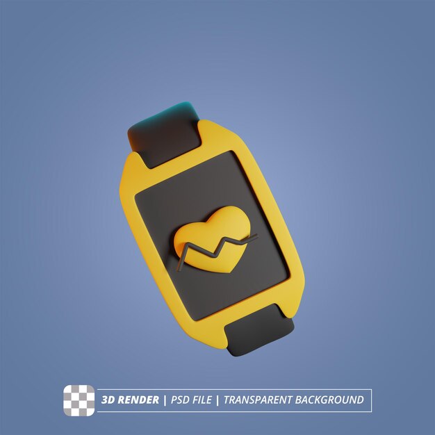 El rendimiento 3D de las imágenes aisladas del reloj inteligente