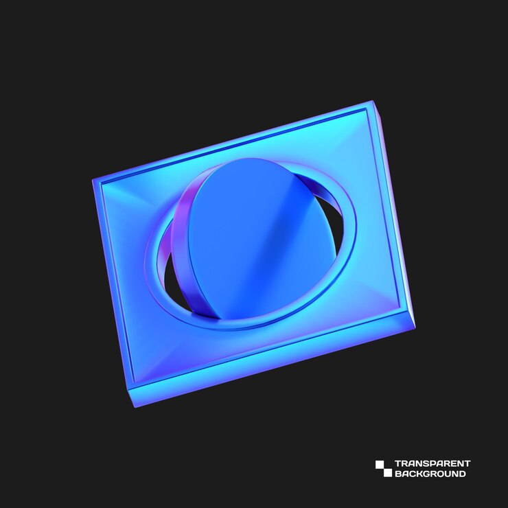 PSD rendimiento de objeto de metal púrpura abstracto 3d