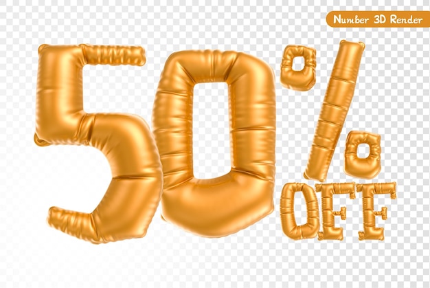 Rendre en 3D du numéro de ballon en or