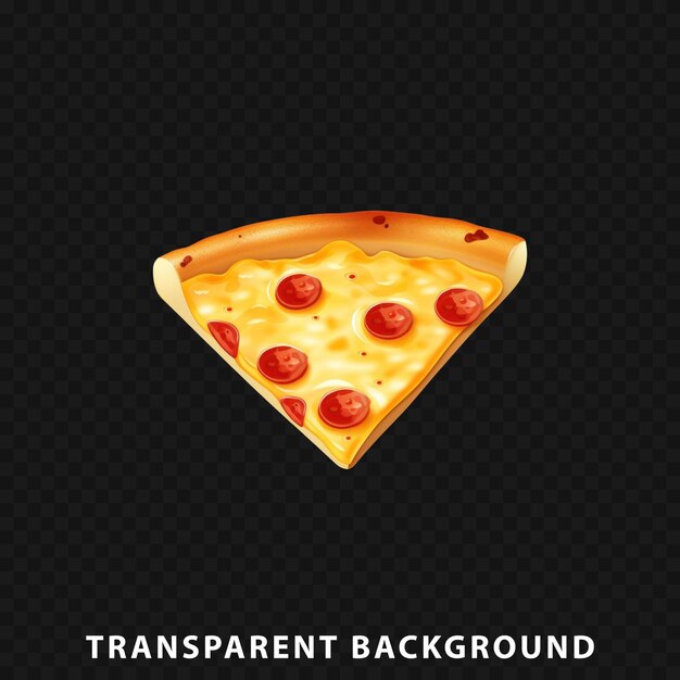 PSD rendre en 3d une tranche de pizza isolée sur un fond transparent