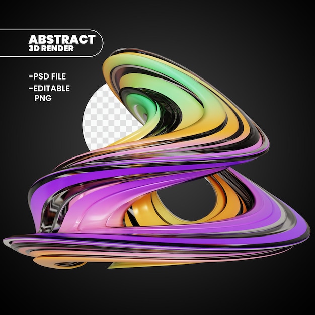Rendre des formes abstraites en 3D avec une conception modifiable