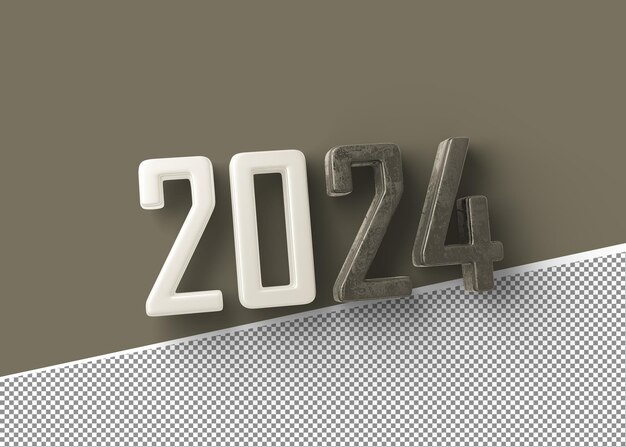 Rendu 3d 2024 noir avec composition blanche
