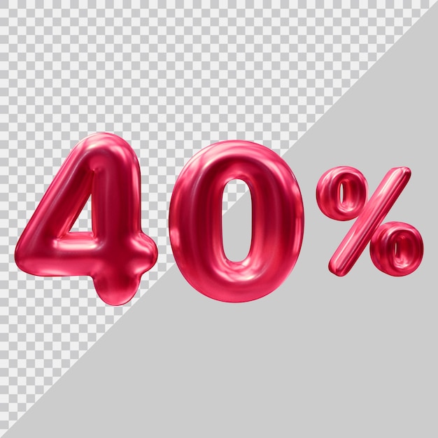 Rendu 3d De 40% Avec Un Style Moderne