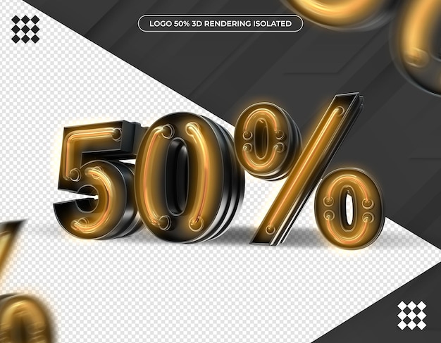 PSD rendu 3d de 50% de conception