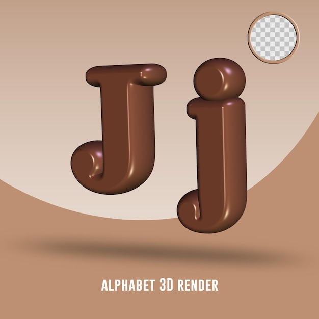 Rendu 3d Alphabet Couleur Chocolat