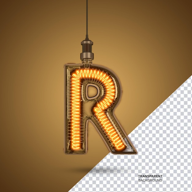 Rendu 3d De L'alphabet De La Lampe