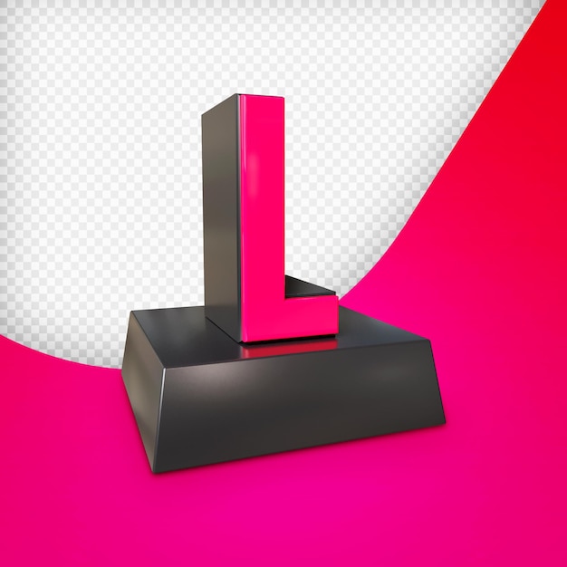 Rendu 3D de l'alphabet psd