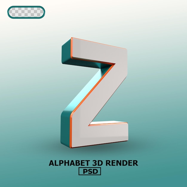 PSD rendu 3d alphabétique 00z