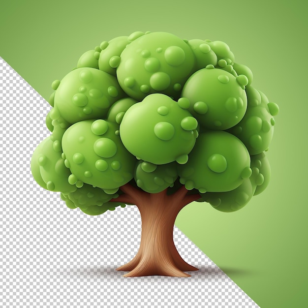 PSD rendu 3d arbre isolé