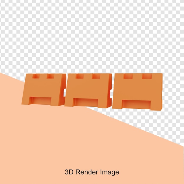 PSD rendu 3d barrage routier