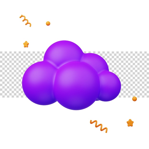 Rendu 3d de base de données en ligne de stockage de données cloud pour site Web ou application