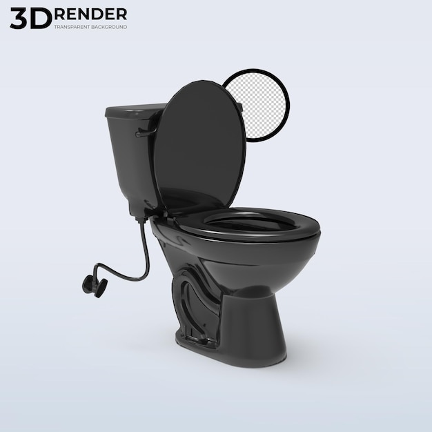 Rendu 3d Blanc Toilettes Avec Fond Isolé De Siège