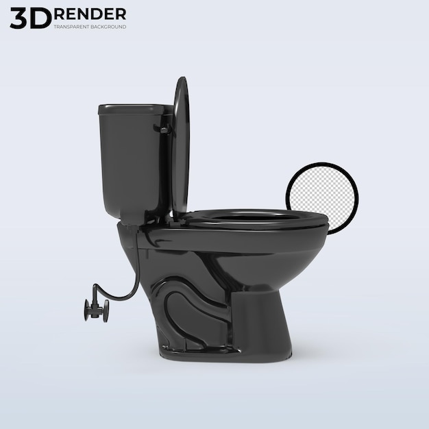 Rendu 3d blanc Toilettes avec fond isolé de siège