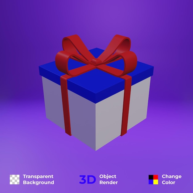 Rendu 3d De Cadeaux De Bonne Année. Changement De Couleur Facile Psd