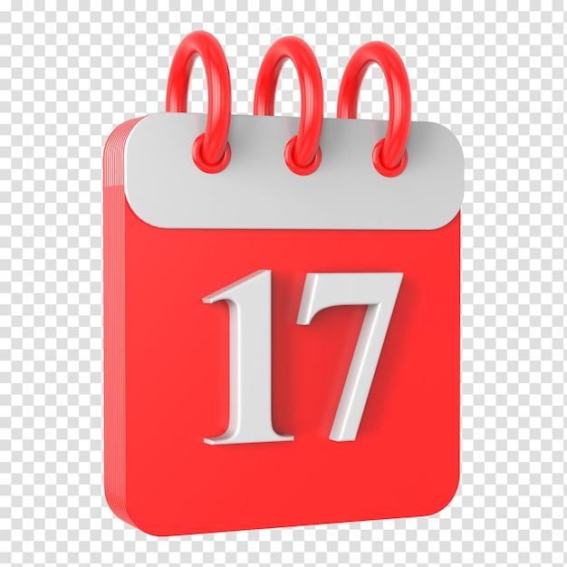 Rendu 3d Calendrier Isolé