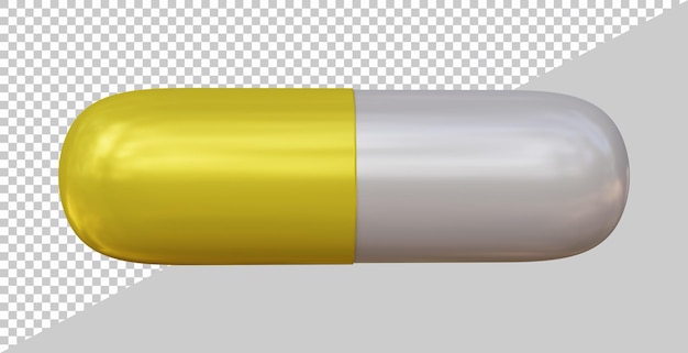 rendu 3d de capsule médicale avec un style moderne