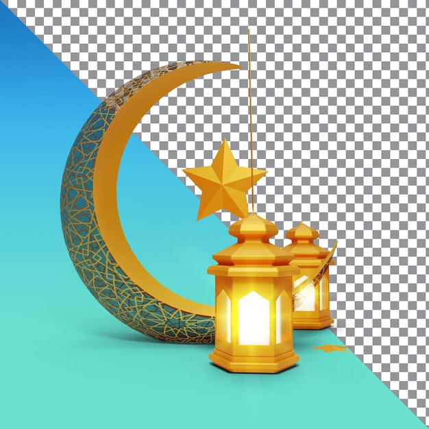 Rendu 3D de cérémonie islamique Ramadan Kareem