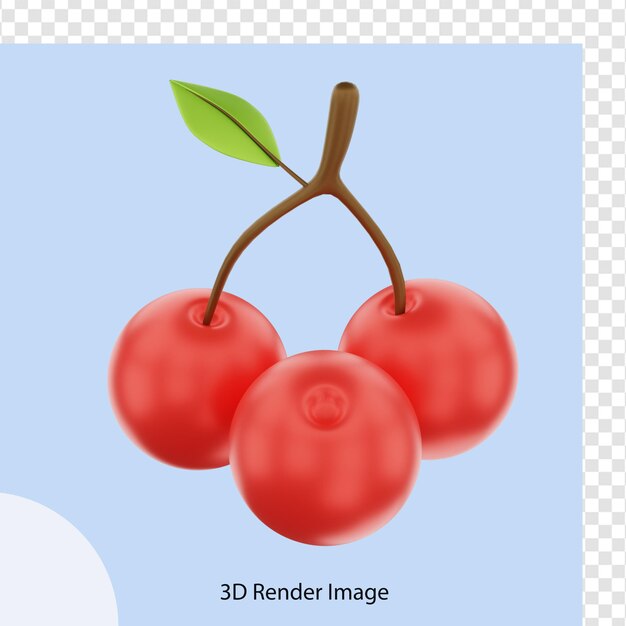 PSD rendu 3d de cerises