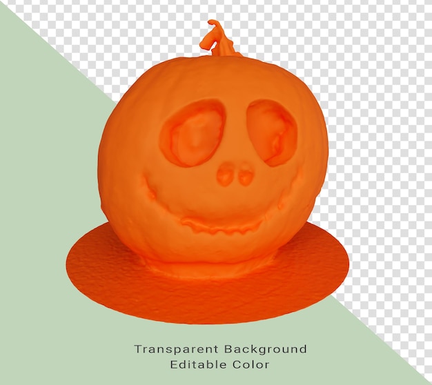 rendu 3d de citrouille d'halloween élément de conception de fond d'halloween minimal