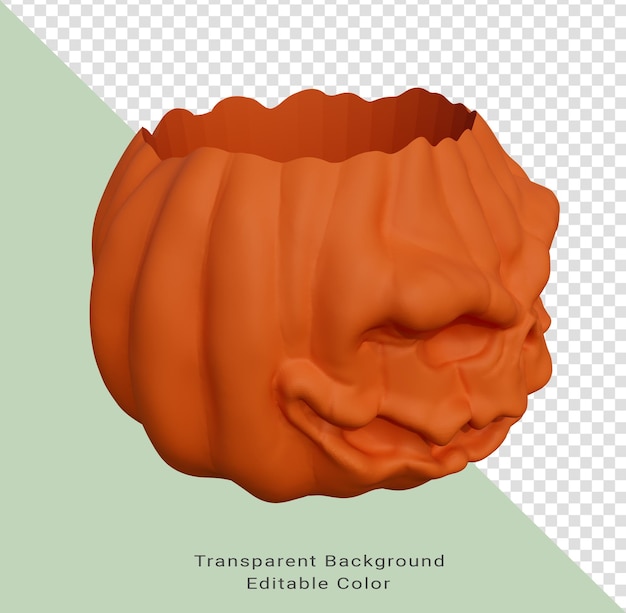 Rendu 3d De Citrouille D'halloween Sans Capuchon élément De Conception De Fond D'halloween Minimal