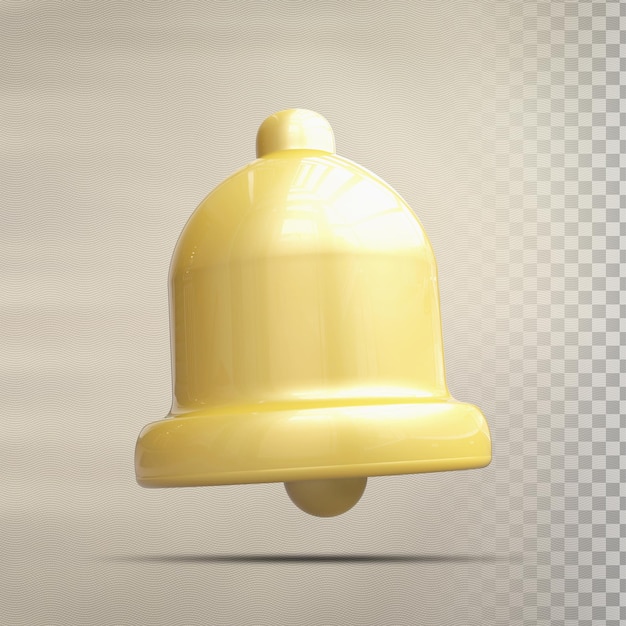 Rendu 3d de cloche d'or