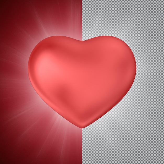 Rendu 3d Coeur Rouge