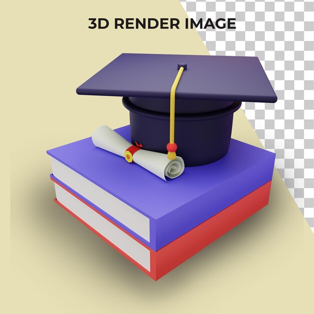 rendu 3d avec concept de retour à l'école premium psd
